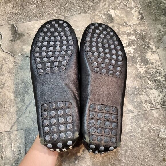 Nordstrom Brand Black Leather Horsebit Vamp Moc Toe Driving Loafers Men's 10.5 M - Picture 6 of 7